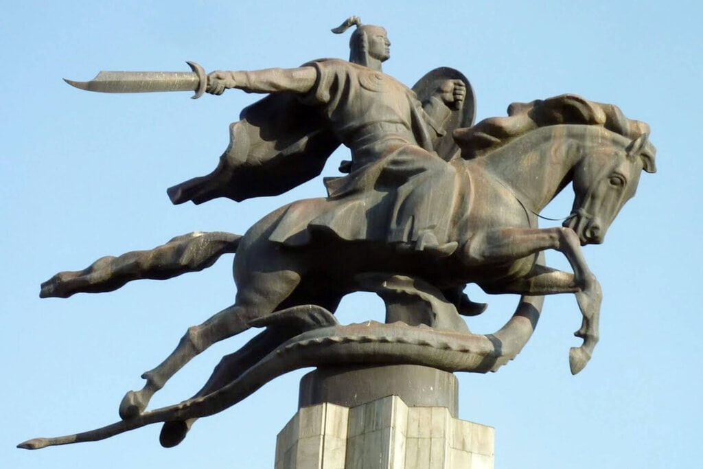 Statue of Manas (Bishkek Philharmonic), Kyrgyzstan