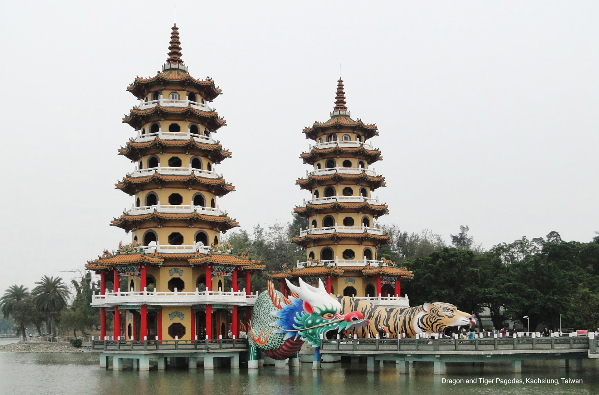 Dragon and Tiger Pagodas, Kaohsiung, Taiwan