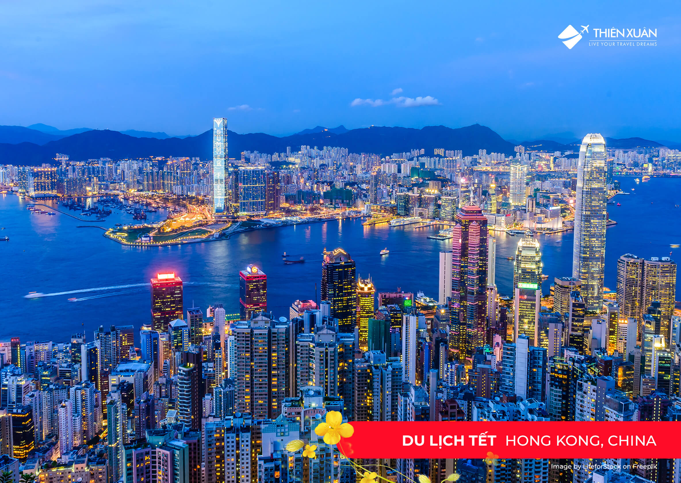 Hong Kong Skyline, Image by LifeforStock on Freepik